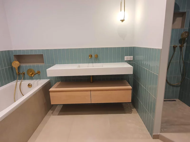 rénovation d'une salle de bain travaux finis